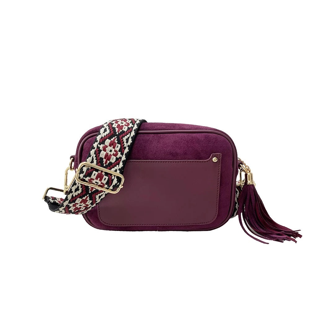 Suede Crossbody Bag - Assorted Colors