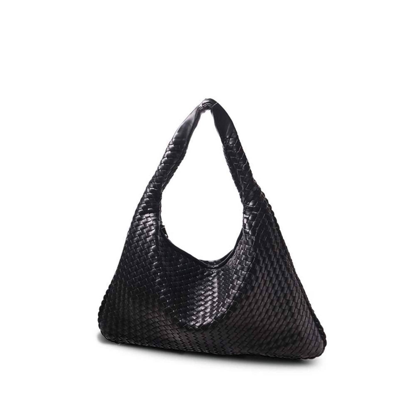 Soft Braided Weaved Vegan Leather Hobo Bag - Assorted Colors