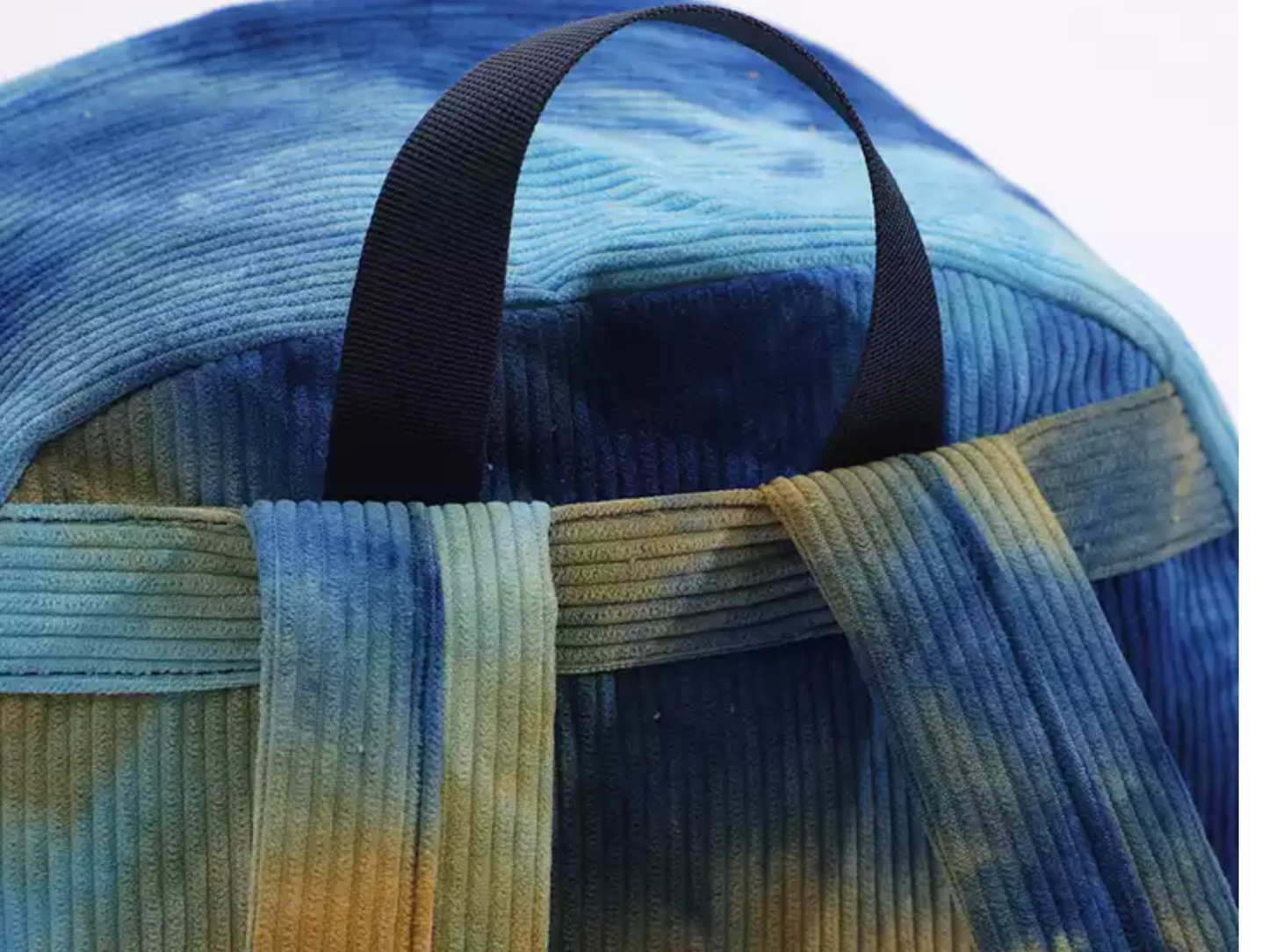 Corduroy Tie-dye Backpack - Ocean Blue