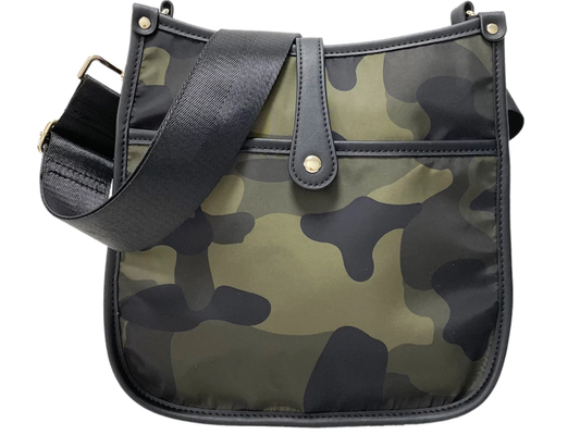 Army Camo Nylon Crossbody Messenger Bag