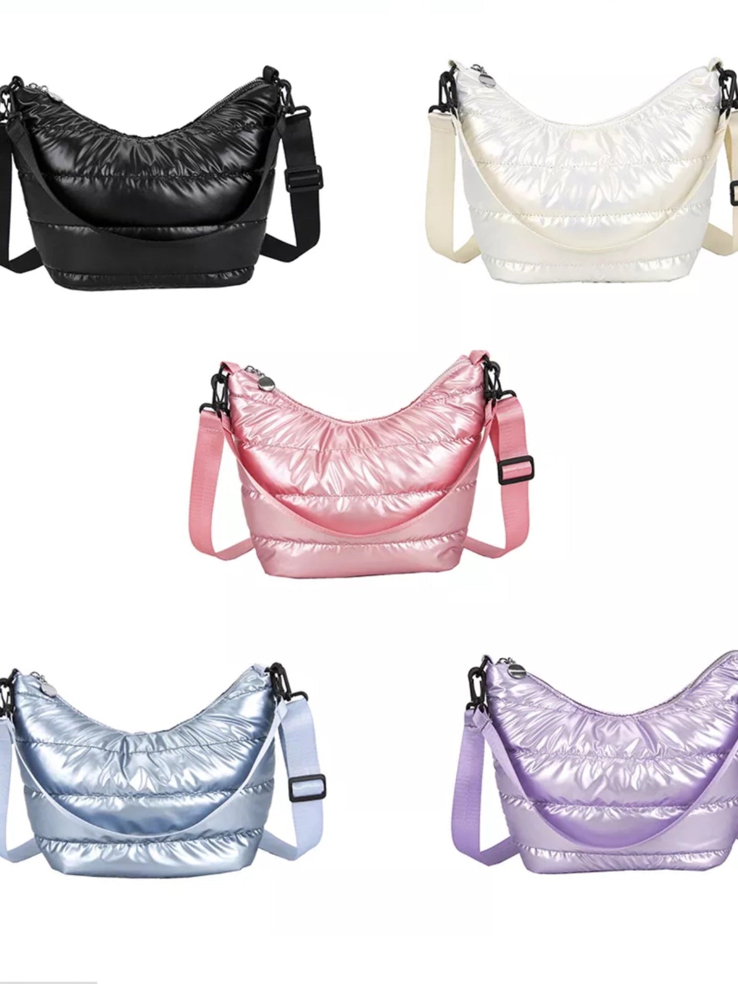 Puffer Metallic Crossbody - Assorted Colors