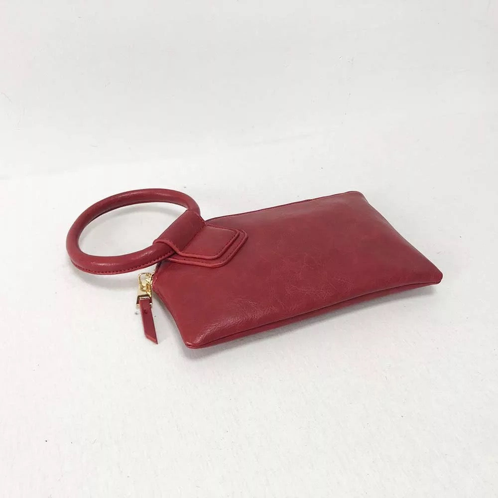 Vegan Leather Clutch - Assorted Colors