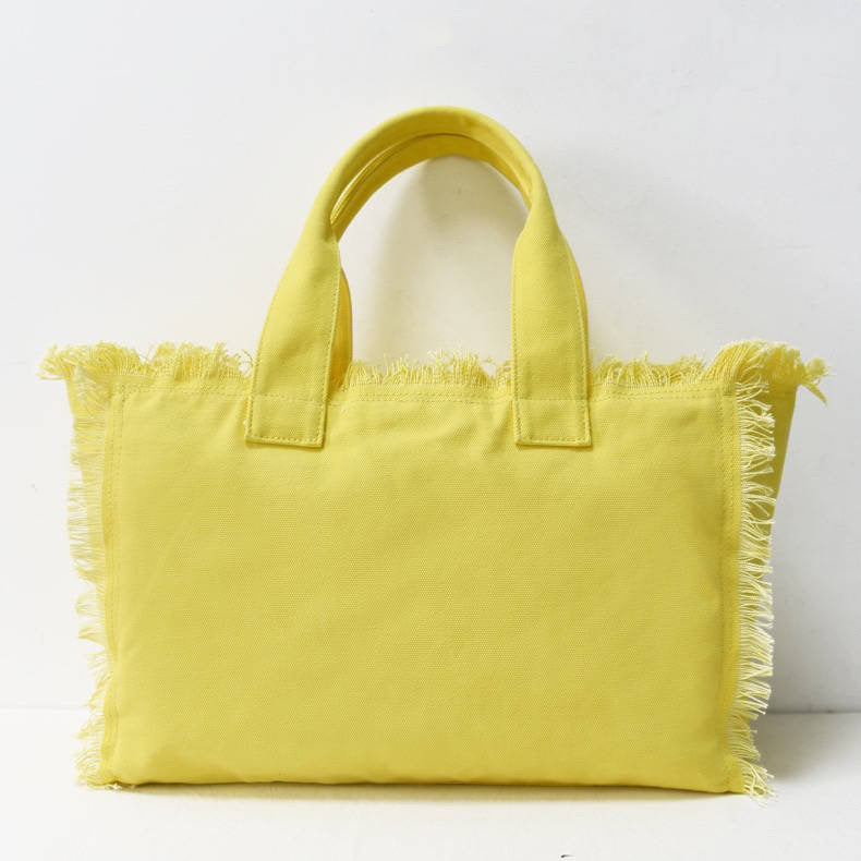 Fringe Canvas Tote Bag – PAC Trade Embroidery