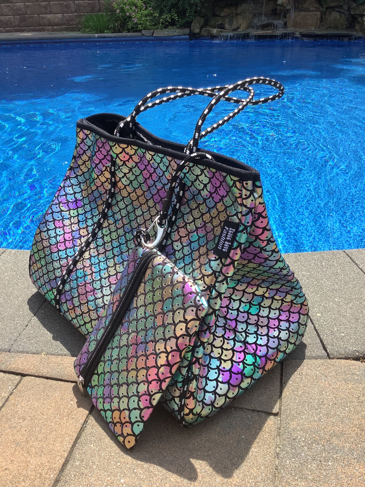 Mermaid Metallic Neoprene Tote 🧜‍♀️