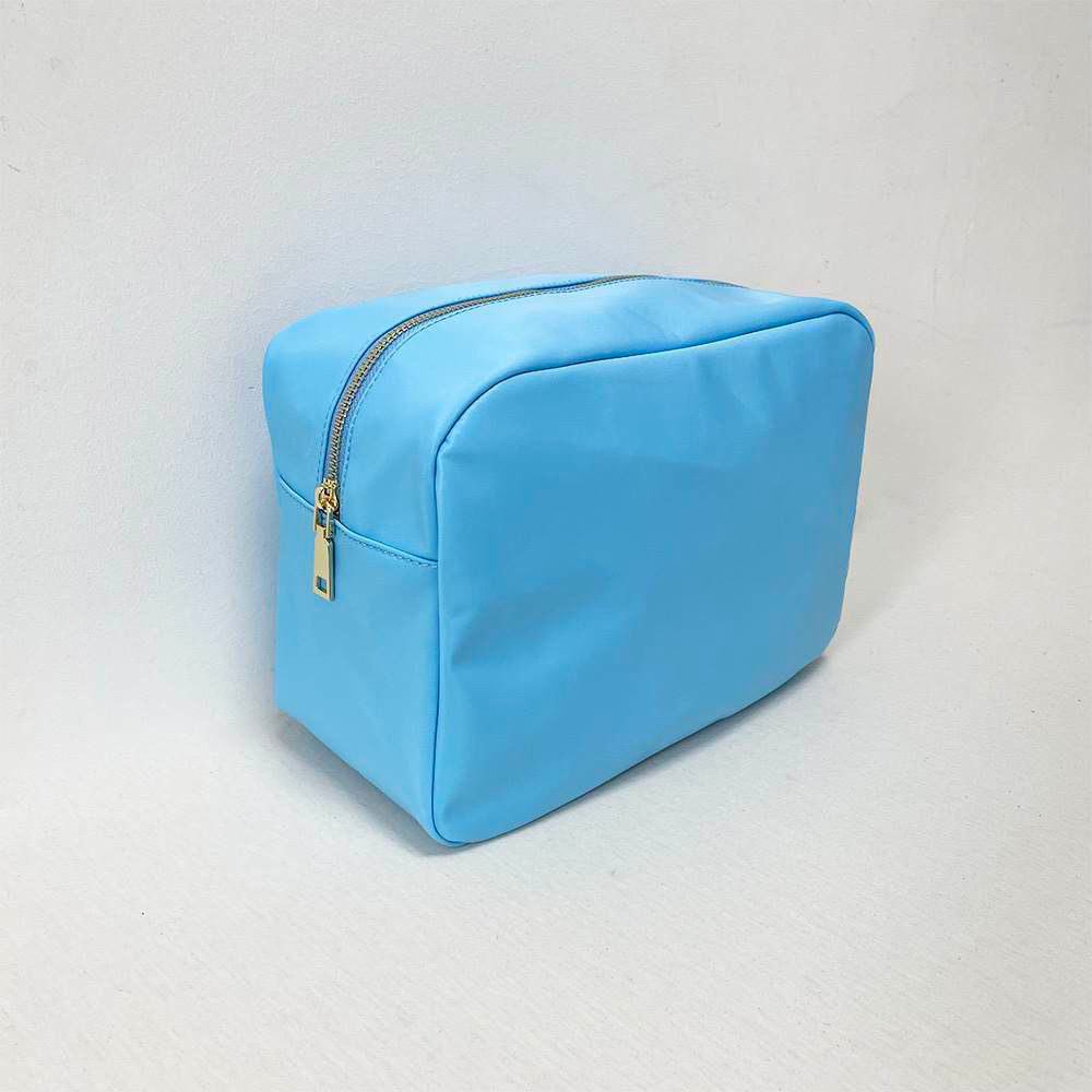 X-Large Nylon Zippered Cosmetic Bag - Assorted Colors