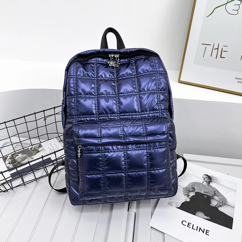 Metallic Puffer Backpack - Assorted Colors