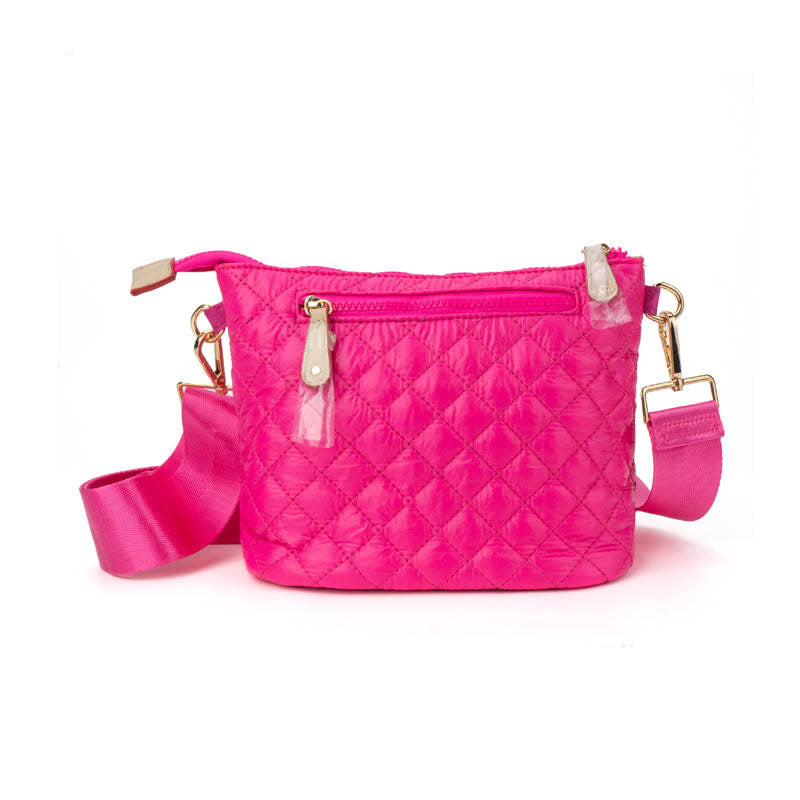 Quilted Nylon Small Puffer Crossbody- Assorted Colors