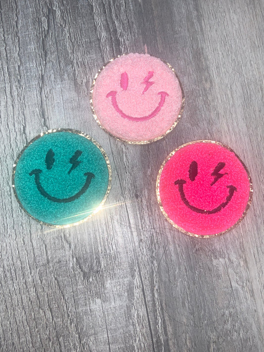 Lightening Eye Smile Face Stickers - Assorted Colors