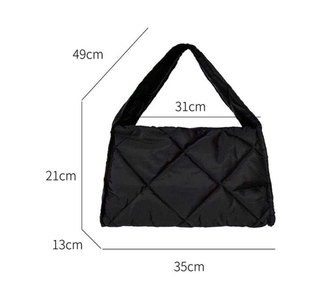 Quilted Puffer Shoulder Bag - Assorted Colors